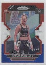 2022 Panini Prizm WWE Red White & Blue Prizm Emilia McKenzie #182 0o6v