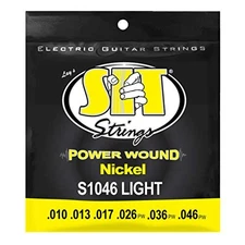 Power Wound Nickel Electric Guitar Strings (S.I.T.), Light 10-46, S1046 
