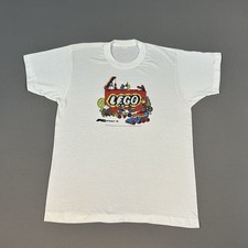 Camisa LEGO Kmart de Colección Adulto Grande Puntada Única Pantalla Estrellas 1985 Hecha en EE. UU.