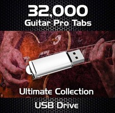 Guitar Tabs Lesson - Rock, Blues, Jazz and Country Guitar Tabs Software on USB
