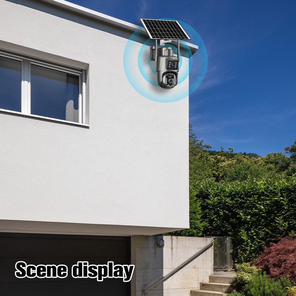 Solar-Powered Wireless WiFi Security Camera - Outdoor/Indoor PTZ With Pan/Tilt, Night Vision, 2-Way Audio, No Wires Needed 10 thumbnail image