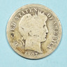1907 D Barber Dime ~ G GOOD ~ 90% Silver 10c US Coin Collectible Denver Barber