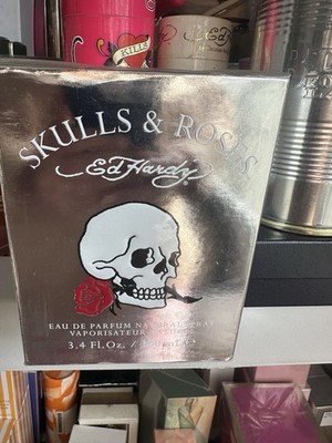 Ed Hardy Skulls and Roses Women Perfume Eau De Parfum Spray 3.4 oz Sealed Box 