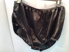 Panties 100 Nylon Silky Sissy Grannie Size 11 Black Full Brief