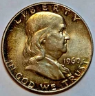 1960-P Toned BU Benjamin Franklin Half Dollar 90% Silver #8811