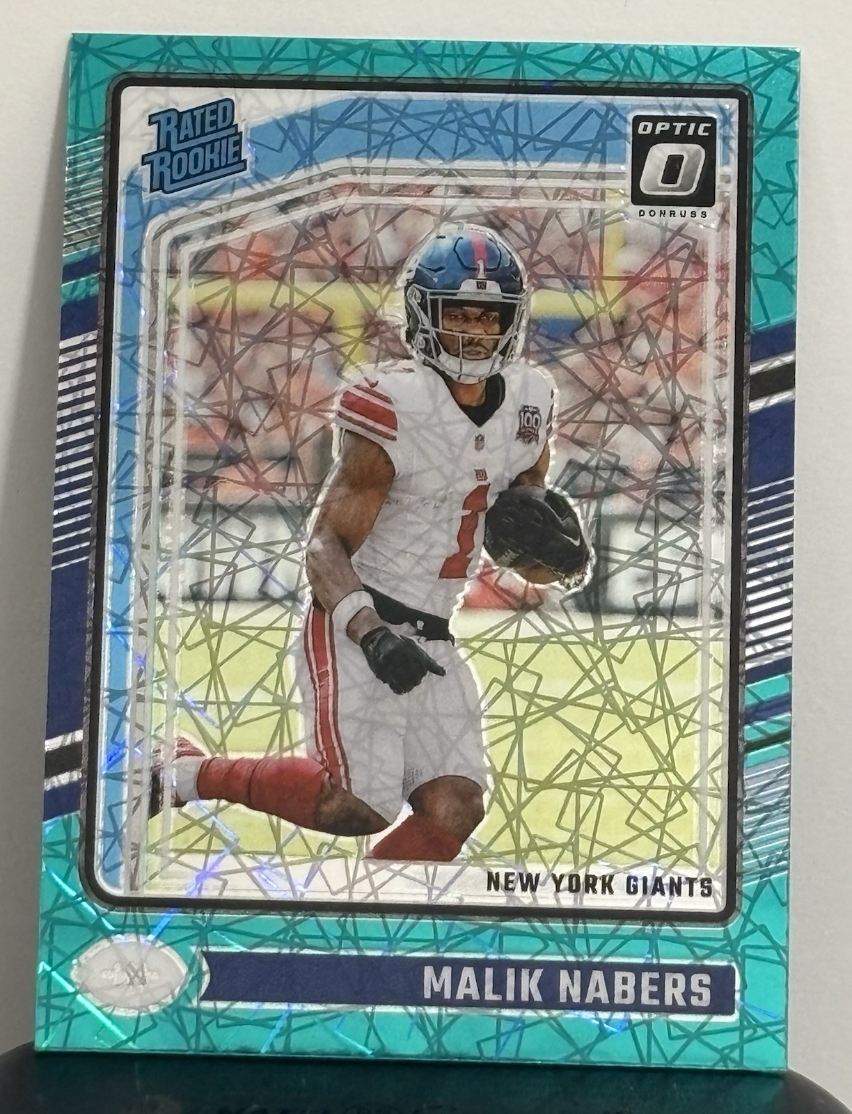 Malik Nabers 2024 Optic Teal Velocity Prizm Rated Rookie Card #271