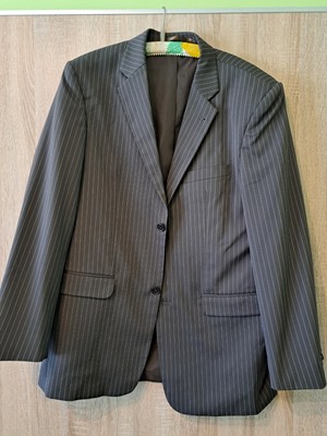 Herren Jacket, Sakko, Größe L, Grau Grün Gestreift, Angelo Litrico