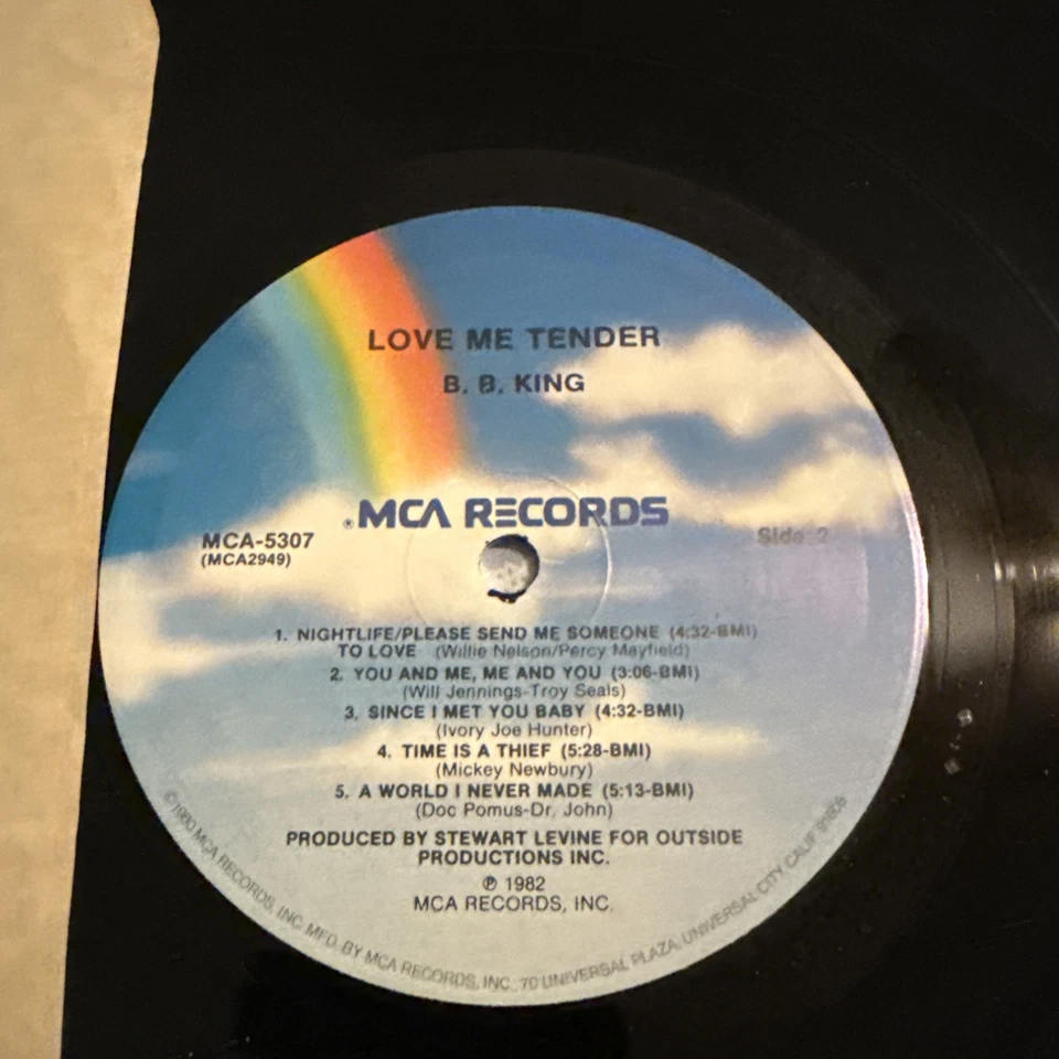 B.B. KING: Love Me Tender LP 1982 MCA RECORDS (MCA-5307) - Image 3 of 3