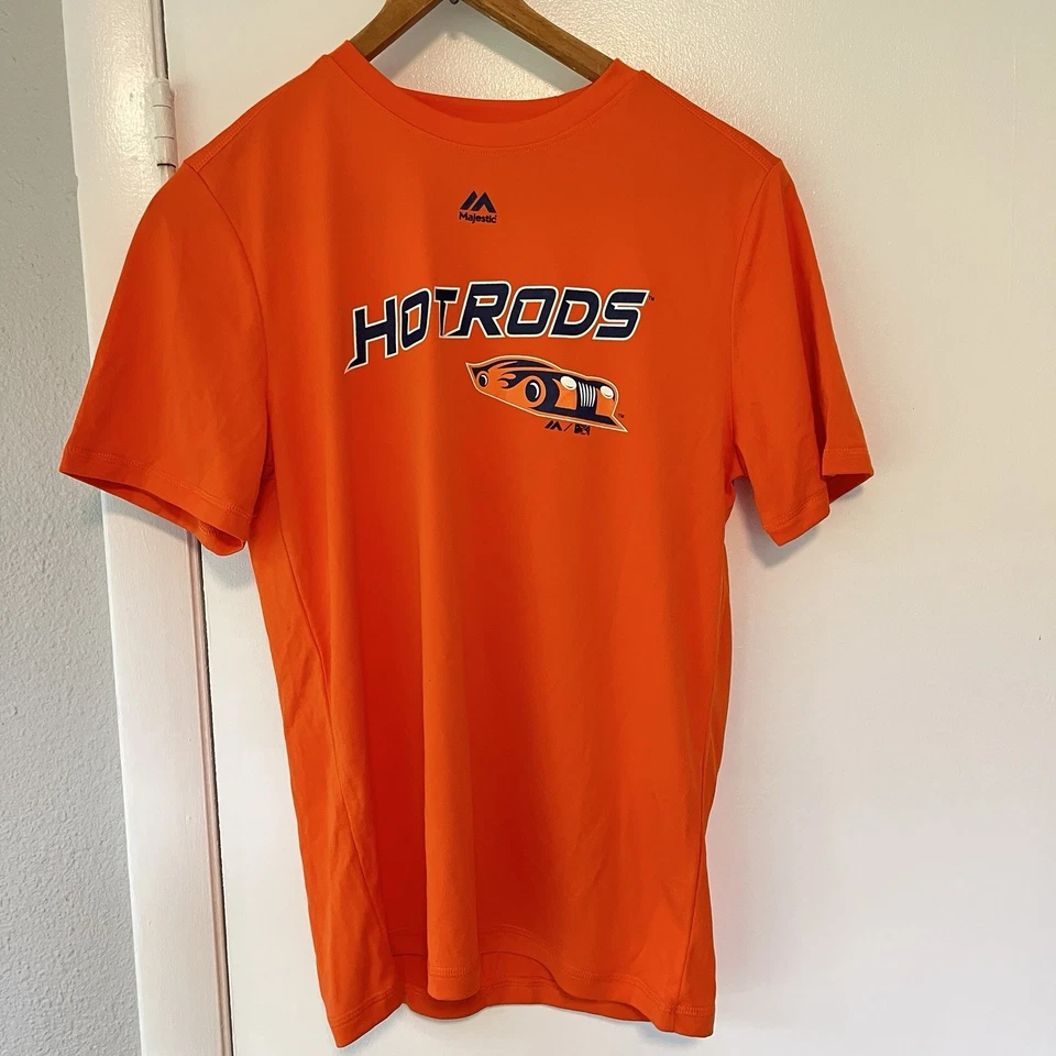 Camisa Majestuosa Base Fresca de Béisbol Hot Rods Verde Bowling Talla Juvenil XL NUEVA SIN ETIQUETAS Foto 3 de 4