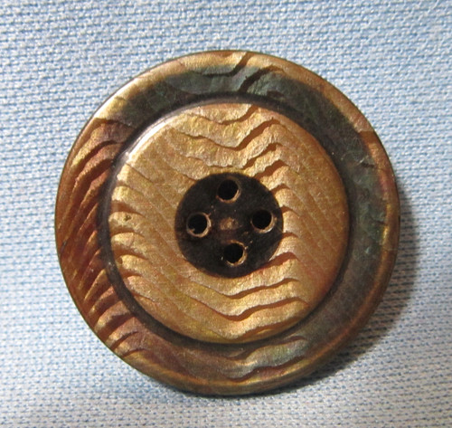 Vintage Celluloid TIGHT TOP Sewing Button ~ Amazing Detail