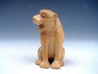 Japanese Boxwood Hand Carved Netsuke Sculpture Furious Tiger Sits Up #02192401 — photo 2