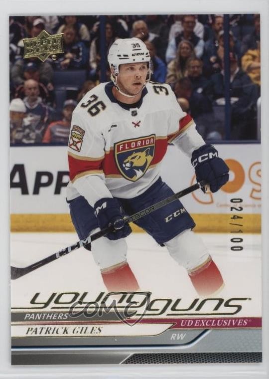 2024 Upper Deck Series 2 Young Guns Exclusives /100 Patrick Giles #476 Rookie RC