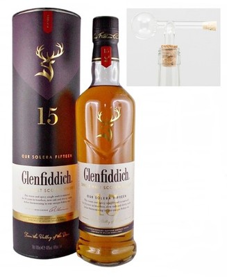 Glenfiddich Solera 15 Jahre Single Malt Scotch Whisky + Glaskugelportionierer