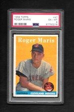 1958 TOPPS #47 ROGER MARIS ROOKIE CARD - PSA 6. rookie card picture
