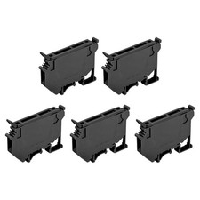 Pack of 10 DIN Rail Mount Fuse Holder Terminal Blocks Screw Type Black UK5