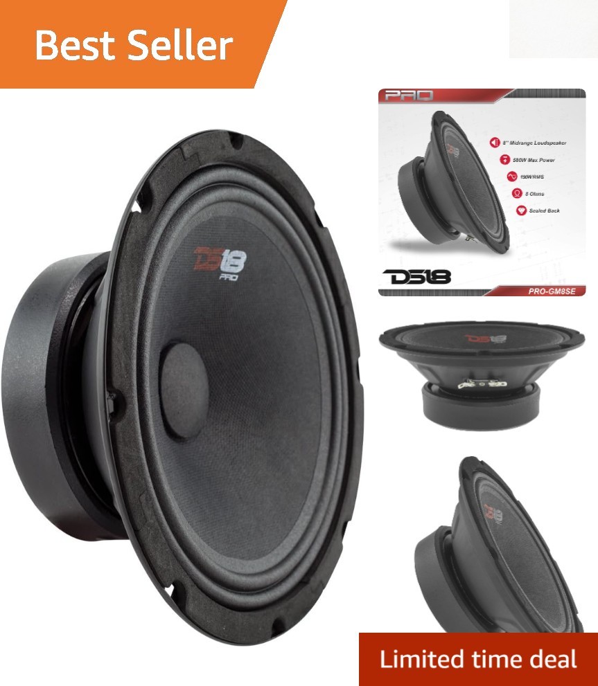 Dynamic 8-Inch Loudspeaker - 480W Max Power, Perfect for Car
