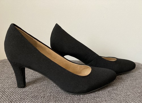 Women’s Kelly & Katie Black Twill Canvas Genna Pump - Size 8.5M - Worn Once!