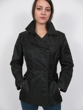 RUDSAK CANADA BLACK NYLON LEATHER LADIES TAILORED FITTED JACKET COAT XS