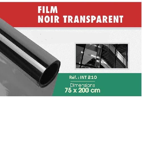Film noir transparent 75 x 200 cm pour vitrage et fenêtres de maison