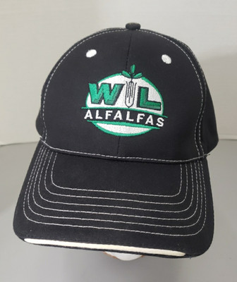 W L Alfalfas Trucker Farmer Hat black osfa Embroidered Sportman feed grain hay