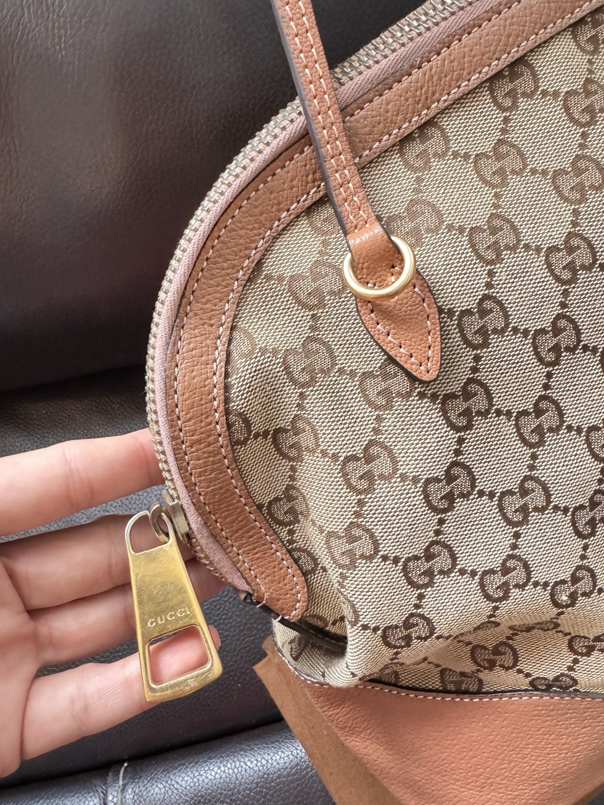 Authentic Gucci Monogram Brown Bree Shoulder Bag … - image 24