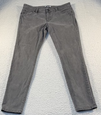 CAbi Women's Mid Rise Stormy Wash Gray Skinny Jeans Style 921 Size 12