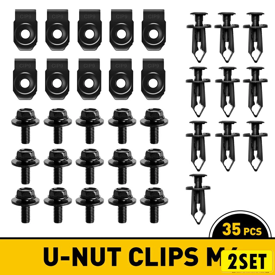 Para pernos de cuerpo INFINITI y clips de tuerca en U - Motor M6 bajo cubierta protector contra salpicaduras EE. UU. A Foto 2 de 4