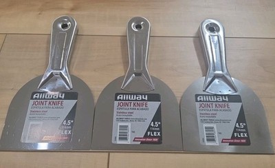 Allway Joint Knife T45 4.5'' Flex Stainless Steel Lot of 3