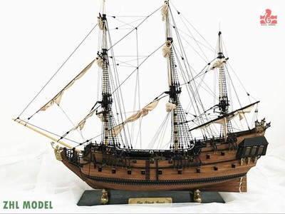 New 31 inch ZHL The black Pearl Golden version 2023 Wood Model Ship kit Gifts