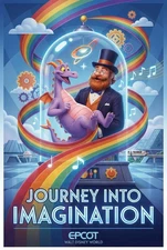 EPCOT Journey Into Imagination Attraction Poster V2 GLOSSY 11X17 Figment