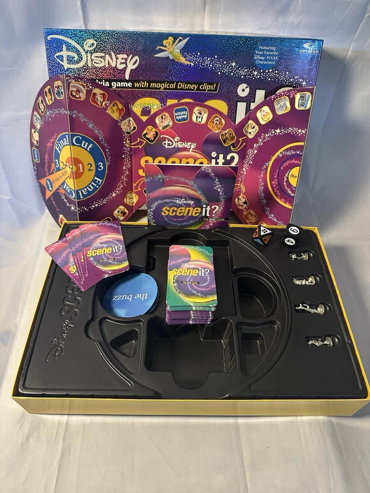Disney Scene It? The DVD Board Game Mattel 2004 Family Trivia - Image 2 of 3