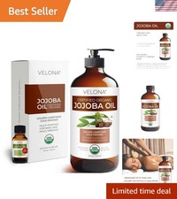 Jojoba Oil USDA Certified Organic - 16 Fl Oz in Glass Bottle 100 Pure and ...