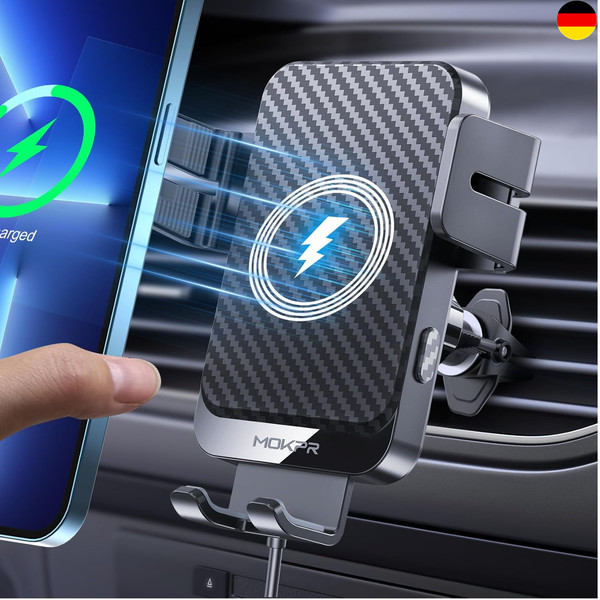 15W Handyhalterung Auto Mit Ladefunktion, Kfz LadegeräT Induktive Ladestation-image