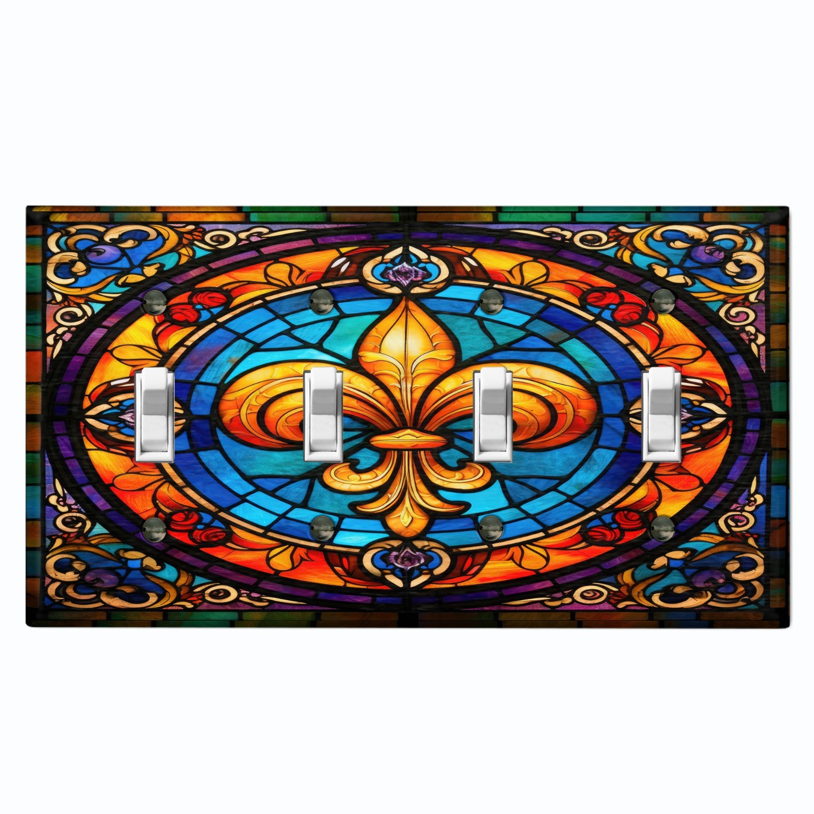 Colorful Stained Glass Print Fme153