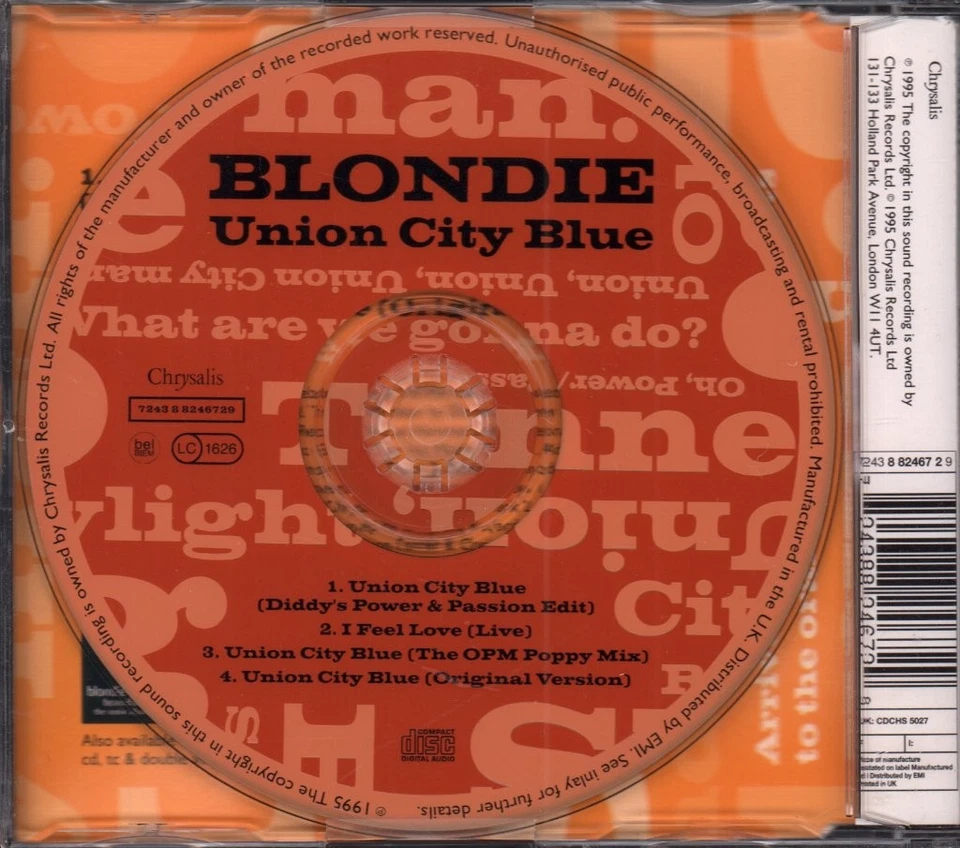 Blondie Union City Blue CD UK Chrysalis 1995 Teil 2 CD CDCHS5027 - Bild 2 von 2