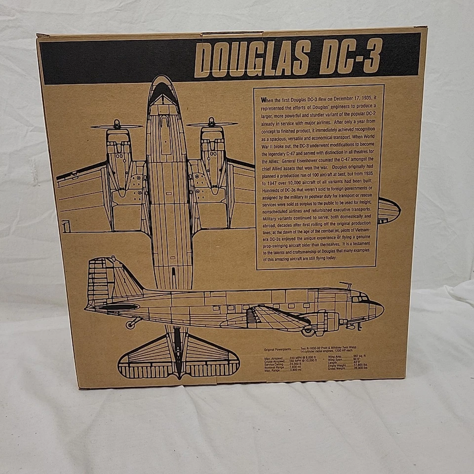 Ertl Douglas DC-3 литая металлическая копия самолета Chuting Stars 1:72 винтажный 1995 - Изображение 4 из 4