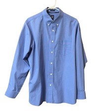 Gap Men's Button Down Dress Shirt Classic Long Sleeve Size Large 16 - 16 1/2