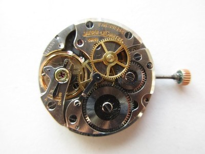 Jaeger-LeCoultre cal. 800/C vintage watch movement stem & crown - running