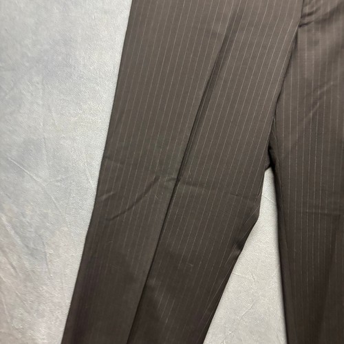 100% Wool Pronto Uomo Platinum Dress Pants Mens 36 Pin Stripe Preppy Office Work - Picture 8 of 16