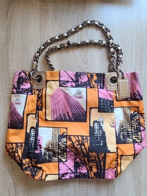 Vintage Coach Reed Krakoff Cityscape Print Tote Bag Y2K Rare + Dust Bag