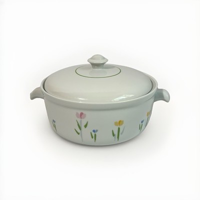 Studio Nova 2.5Qt Covered Casserole EXTRACERAM Fresh Mint Floral Discontinued