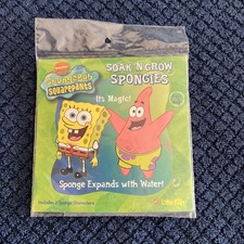 Spongebob Squarepants & Patrick Soak N Grow Sponges New in Package Made in USA