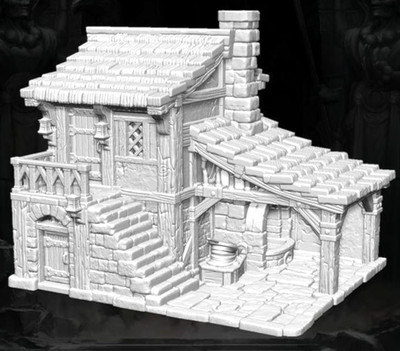 Blacksmith Shop House Choose Your Scale O HO N 28 or 32mm Gaming White