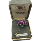 CROWN English Jewellery Hand Painted Caithness Flower Brooch Pin NO2