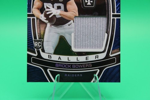 Brock Bowers 3 Color Patch 2024 Panini Totally Certified Baller Blue /75 #CB-BRB - Picture 4 of 8