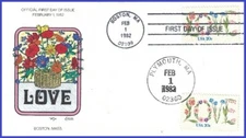USA1 #1951 U/A COLLINS HAND PAINTED FDC   Love