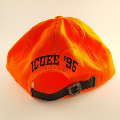 Ditch Witch Vintage Adjustable Hat Cap - Safety Orange - Made in