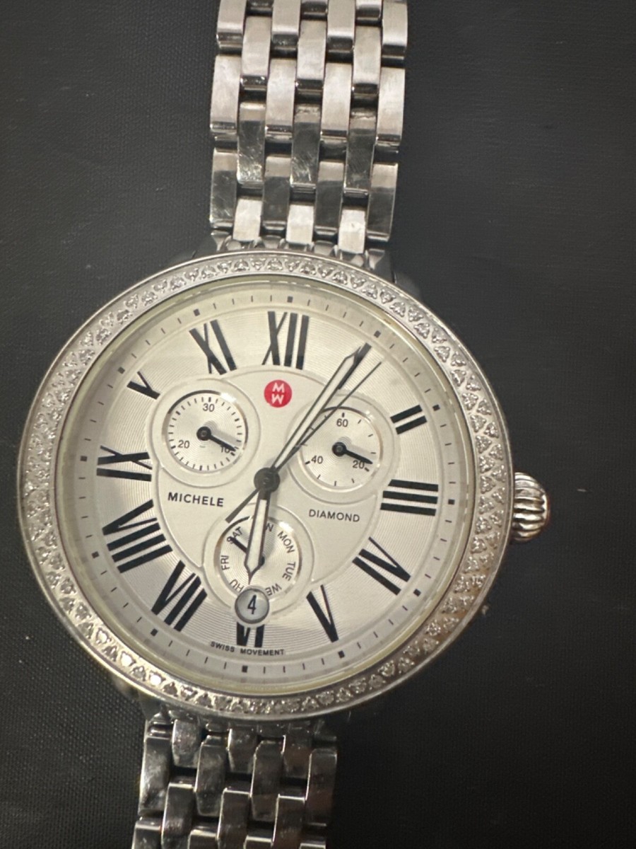 Michele 100 Diamonds Chronograph Watch 0.60 CT TW. Sapphire  display picture 3
