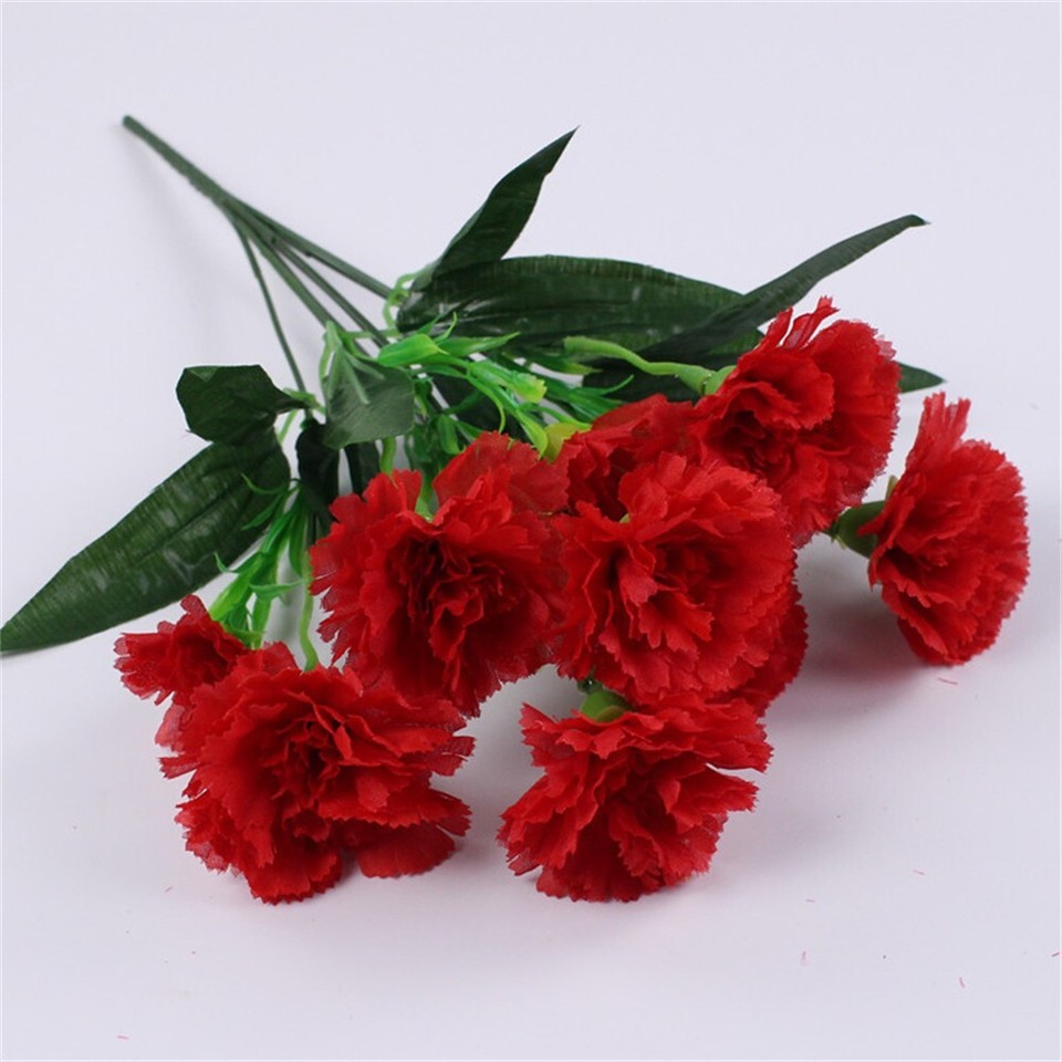 Allergy Free 10 Head Artificial Carnation Flowers as a Gift for Friends