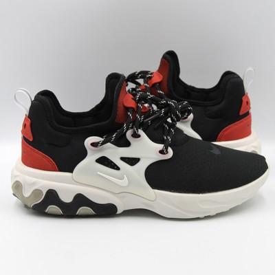 react presto black phantom red on feet